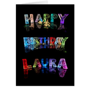 Le nom Laura en lumières 3D (photo)
