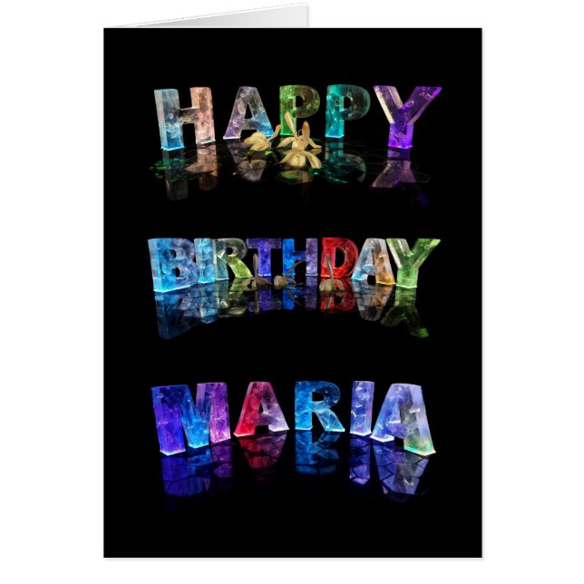 Le nom Maria en lumières 3D (Photogarph) (Devant)
