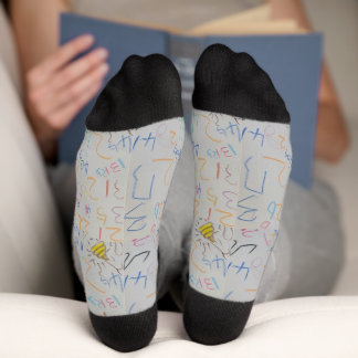 Le numéro de mon fils dessiné à la main chaussette