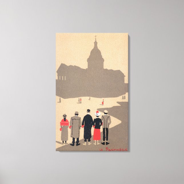 Le Panthéon Art Déco Scène Paris, France (Recto)