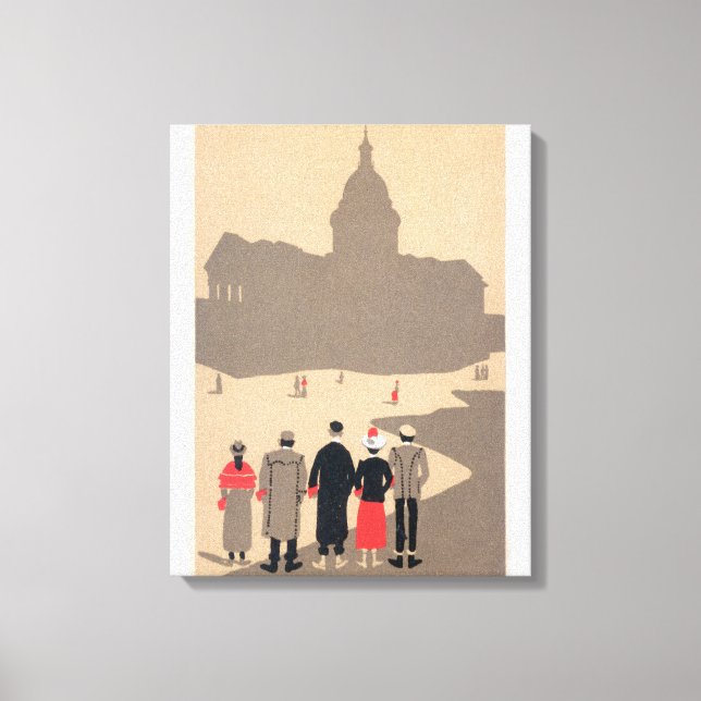 Le Panthéon Art Déco Scène Paris, France (Recto)