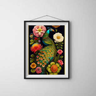 Le paon   Poster moderne Haeckel