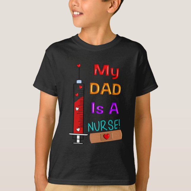 Le papa est T-shirts d'enfants d'une infirmière (Devant)