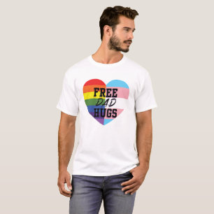 Le papa libre étreint le T-shirt de LGBTQ