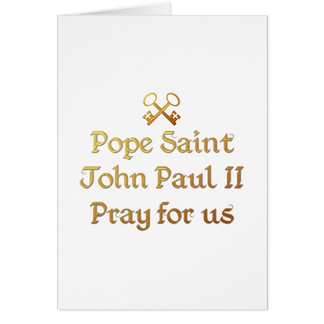 Le Pape Jean-Paul II Priez pour nous (Devant)