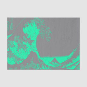 Le papier de soie vert écume de mer et gris La Gra