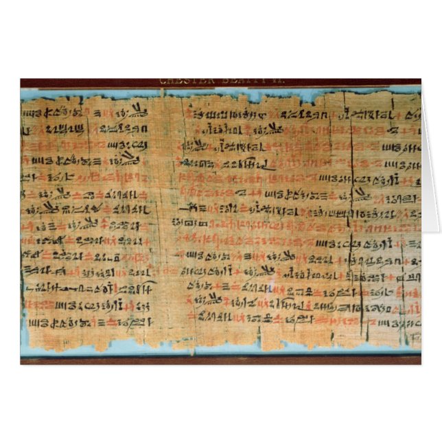 Le papyrus Médicale de Chester Beatty (Devant horizontal)