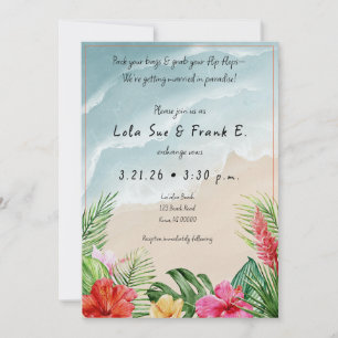 Le paradis fleurit les invitations de mariage