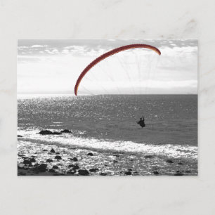 Le Parapente Au Bord De La Carte Postale Ocean