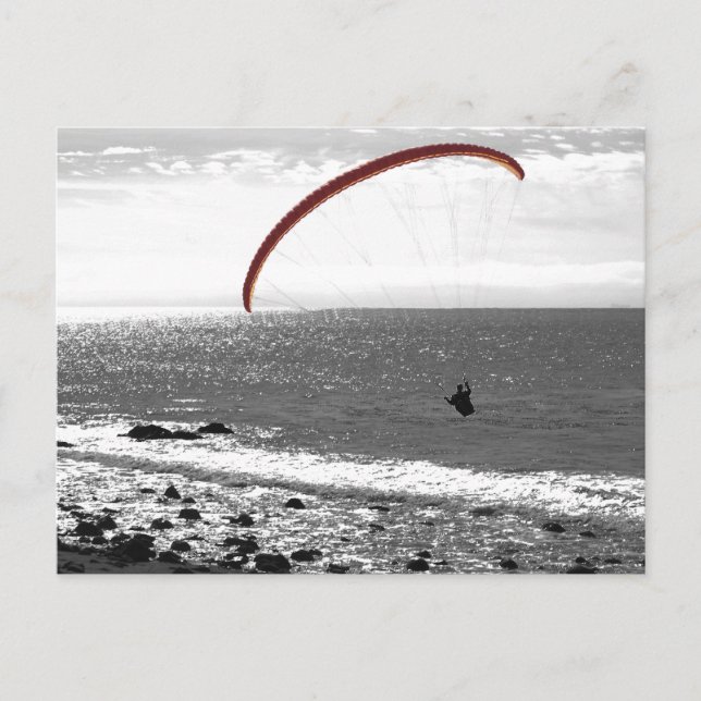 Le Parapente Au Bord De La Carte Postale Ocean (Devant)