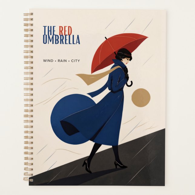 le parapluie rouge (Devant)