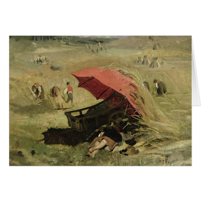 Le parasol rouge, c.1860 (Devant horizontal)