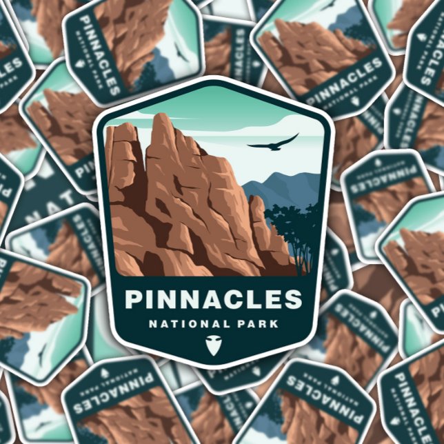 Le Parc national des Pinnacles | Sticker Die-Cut (Créateur téléchargé)