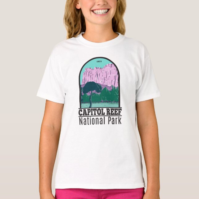 Le Parc National du Capitol Reef Utah T-Shirt Vint (Devant)