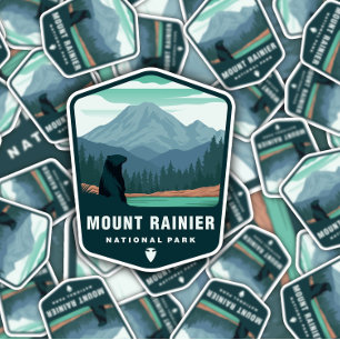 Le Parc national du Mont Rainier   Sticker Die-Cut