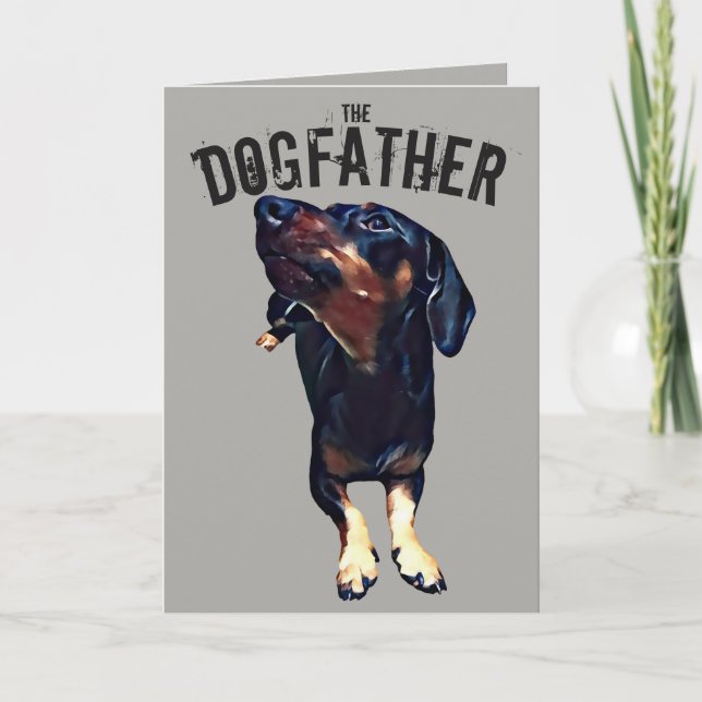 'Le Parrain Chien' Carte de la Fête des Pères pour (Devant)