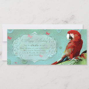 LE PARROT ~ Carte de voeux/Carte d'anniversaire/Ca