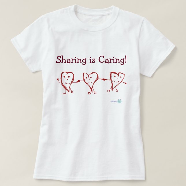 Le partage s'inquiète ! T-shirt de Polyamory (Design devant)