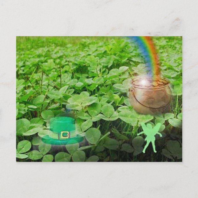 Le patch de trèfle, carte postale (Devant)