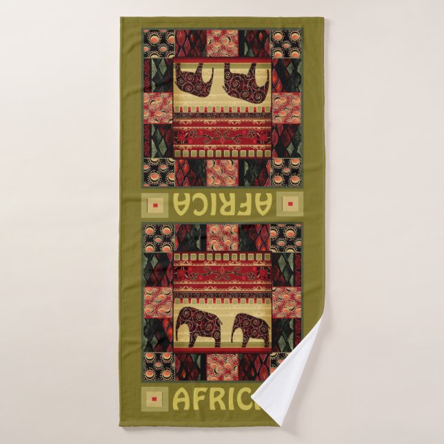 Le patchwork africain (Serviette de bain)