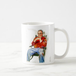Le patron avec la tasse de beaux-arts de sauce