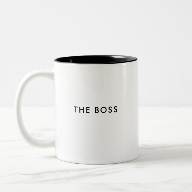 Le patron | Mug de café personnalisé amusant (Gauche)