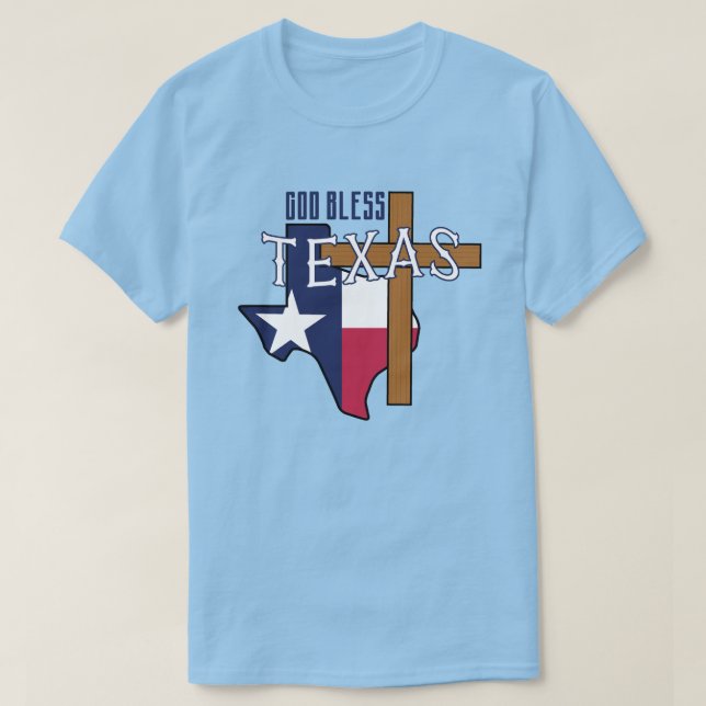 Le pays patriote T-shirt "Dieu bénit le Texas" (Design devant)