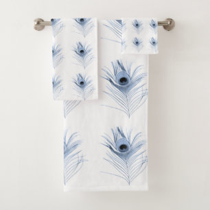 LE PEACOCK BLANC BLEU EST DOTÉ DE SERVIETTES DE SA