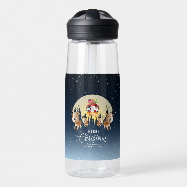 Le Père Noël arrive | Bouteille d'eau (Avant)