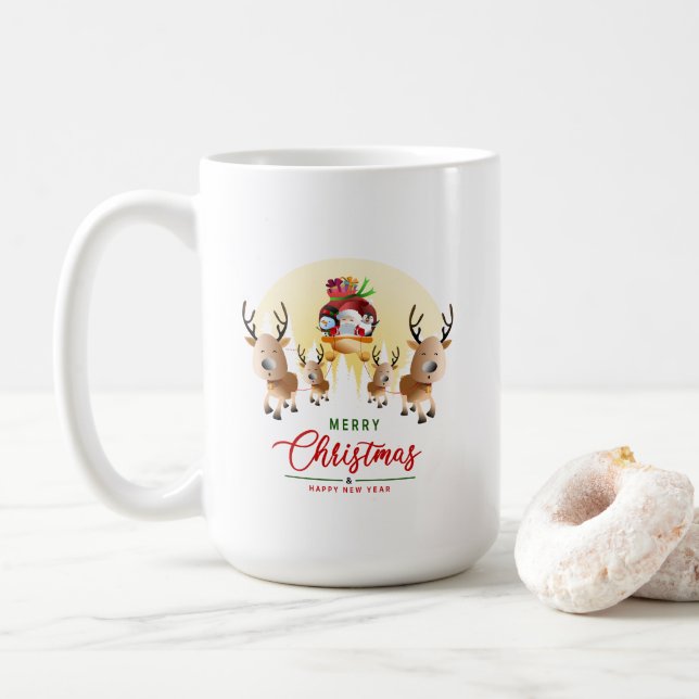 Le Père Noël arrive | Mug classique #15 (Avec donut)
