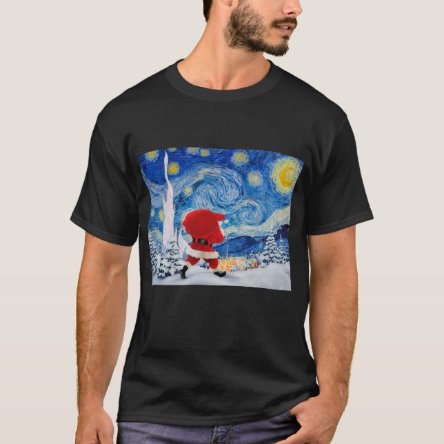 Le Père Noël arrive, T-shirt de Noël (Devant)