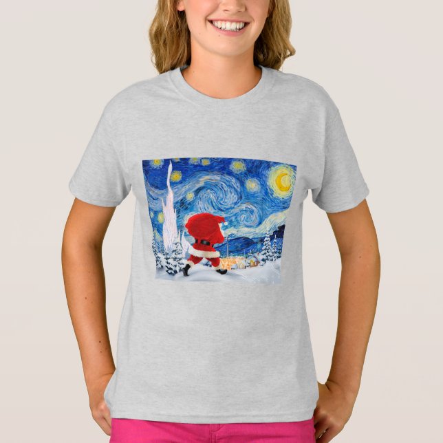 Le Père Noël arrive, T-shirt de Noël (Devant)