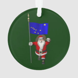 Le Père Noël Avec L'Enseigne De L'Alaska