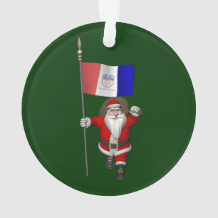 Le Père Noël Avec L'Ensigne De Cleveland