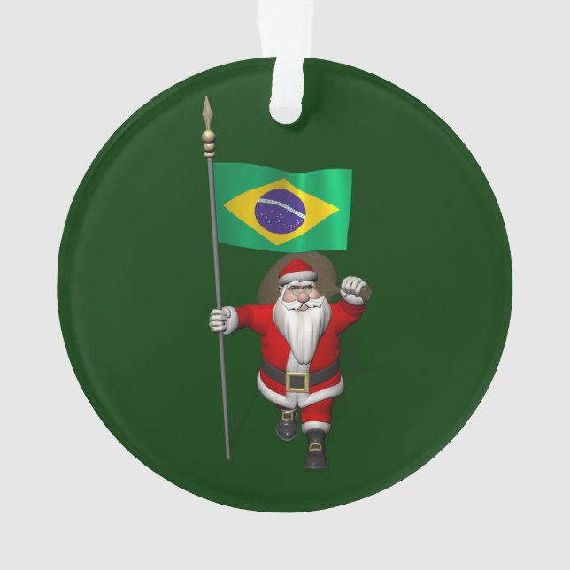 Le Père Noël Avec L'Ensigne Du Brésil (dos)