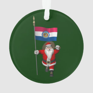 Le Père Noël Avec L'Ensigne Du Missouri