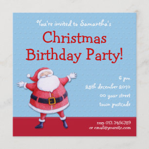 Le Père Noël bleu Noël Invitation de Noël