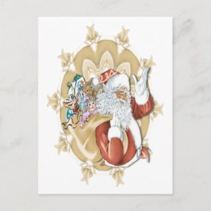 Le père noël - carte postale