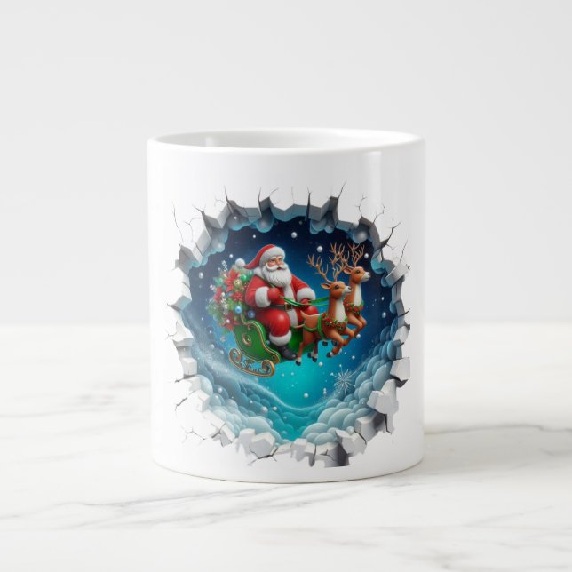 Le Père Noël en 3D sur une tasse de spécialités de (Devant)