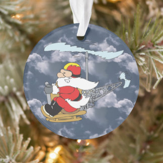 Le Père Noël en hélicoptère
