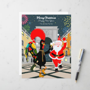 Le Père Noël et le coq Toast de Champagne à New Yo