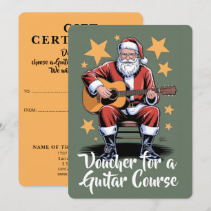 Le Père Noël joue une guitare acoustique 3 Bon de