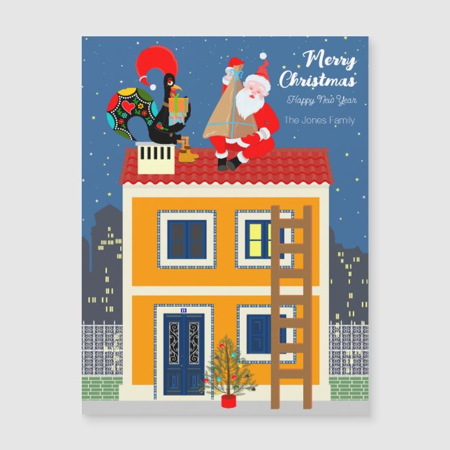 Le Père Noël rencontre le Coq portugais (Devant)