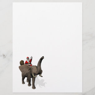 Le Père Noël Se Rend Sur Elephant