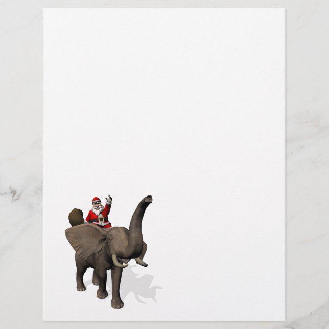 Le Père Noël Se Rend Sur Elephant (Devant)