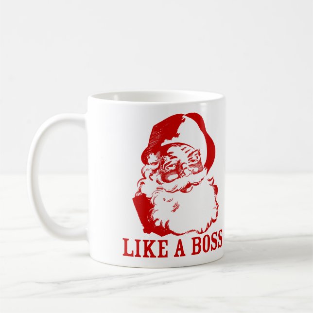 Le père noël tasse de café de Noël "COMME PATRON" (Gauche)