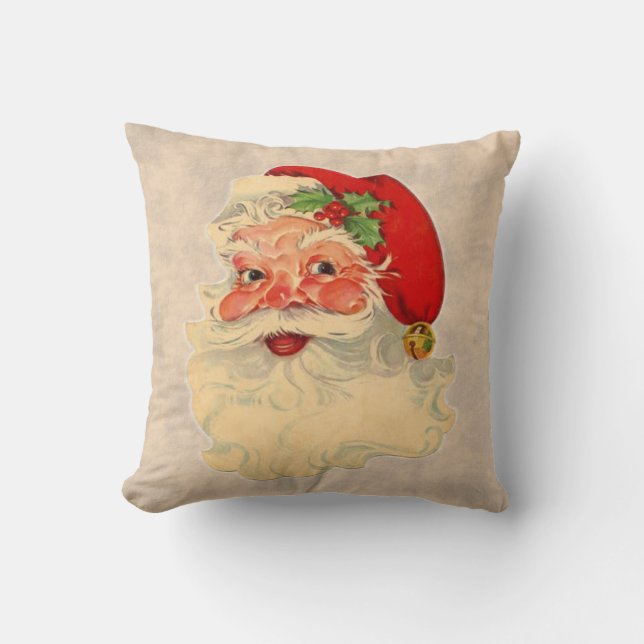 Le père noël vintage font face au coussin (Recto)