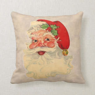 Le père noël vintage font face au coussin
