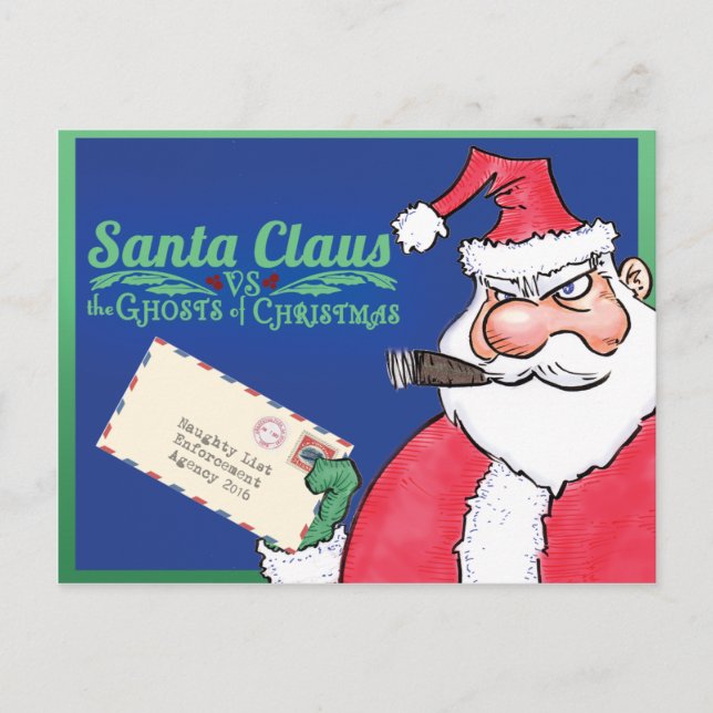Le Père Noël Vs Les Fantômes de Noël Carte postale (Devant)