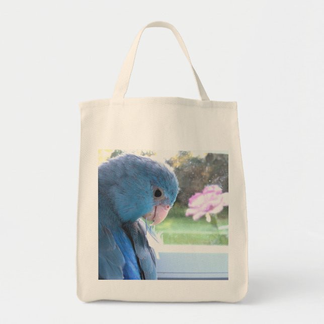 Le perroquet bleu de sac fourre-tout à épicerie de (Devant)